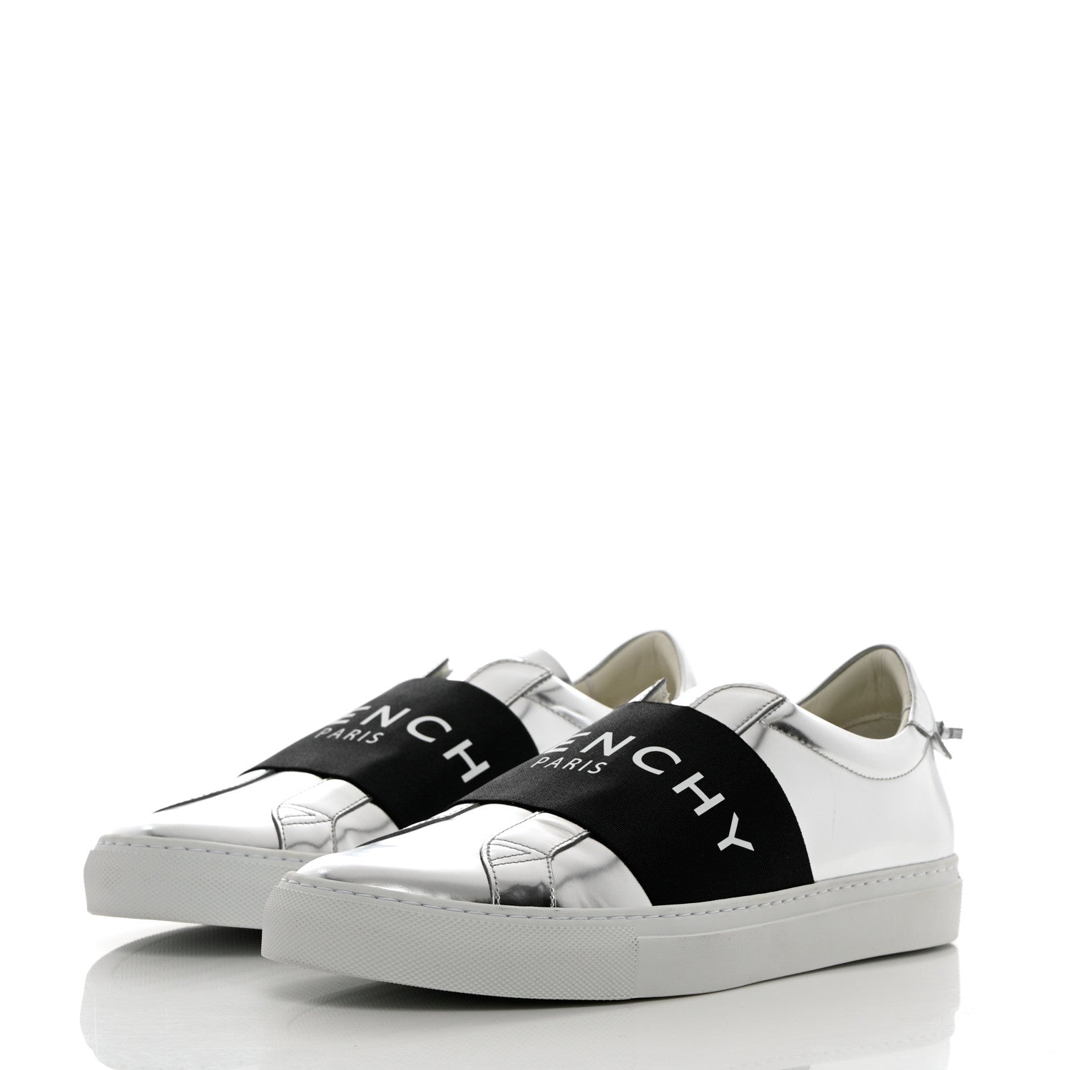 Givenchy Calfskin Band Logo Mens Urban Street Sneakers 43 Silvery 3 of 11