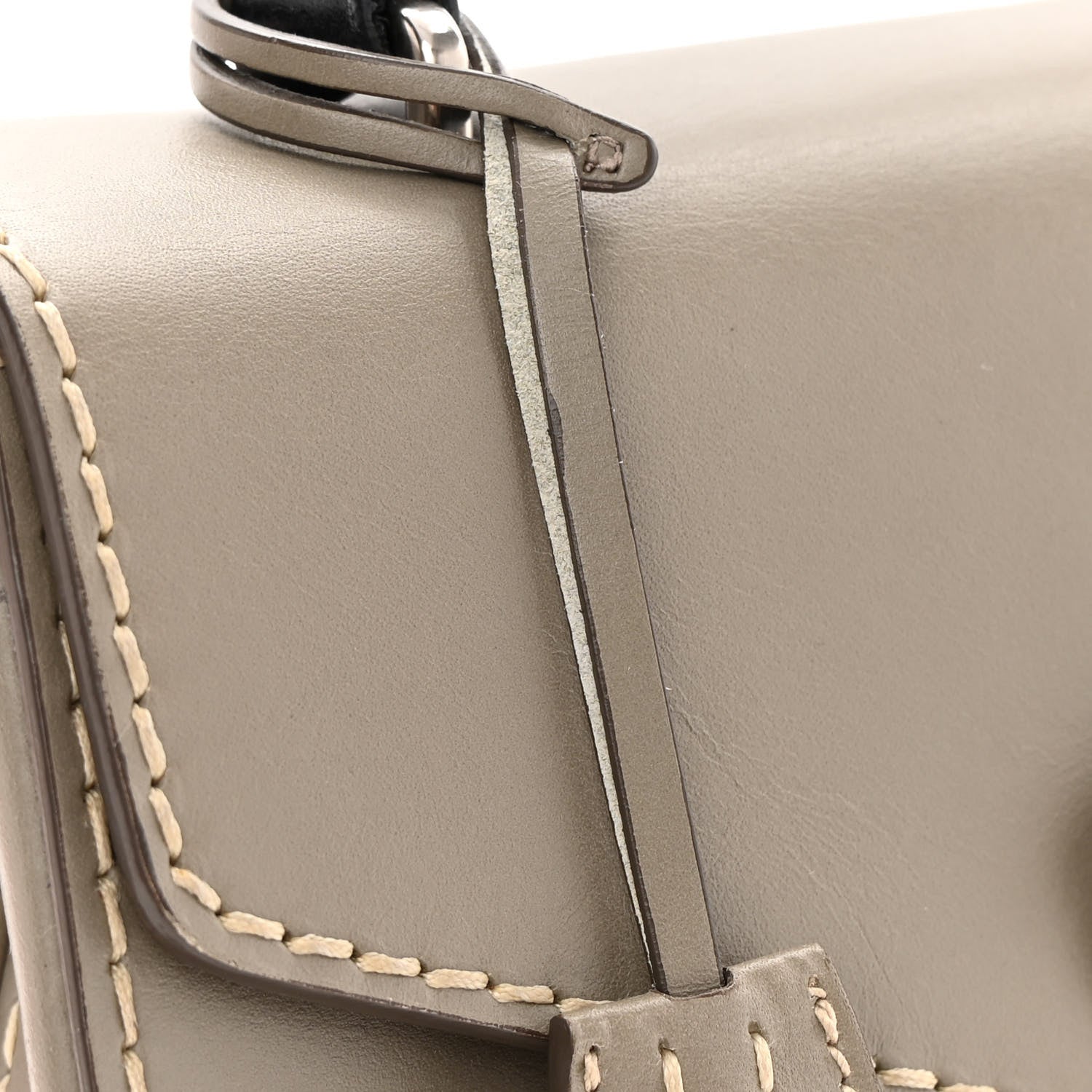Prada Vitello Tri-Color Medium Sound Top Handle Satchel Grigio Black 19 of 19