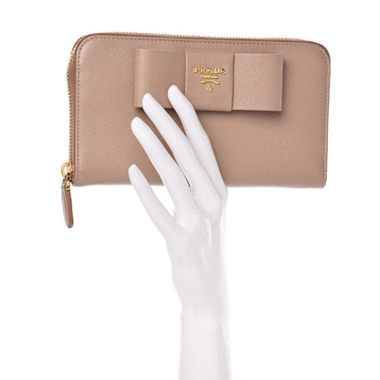 Prada Saffiano Fiocco Bow Zip Around Wallet Cammeo 2 of 10