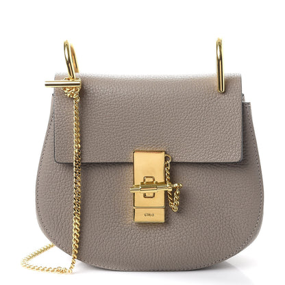Chloe Grained Lambskin Mini Drew Shoulder Bag Motty Grey 1 of 8