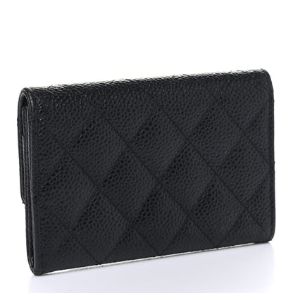 Chanel Caviar Quilted Flap Card Holder Black 3 of 8
