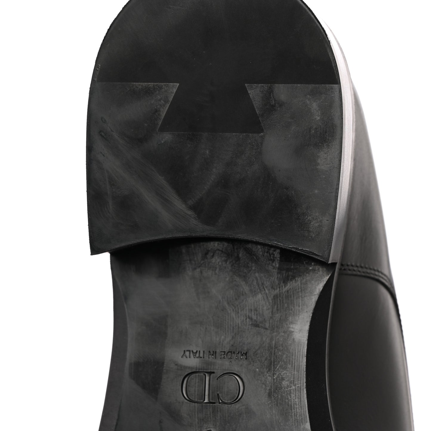 Polished Calfskin Mens Buckle Monk Shoe 44 Black