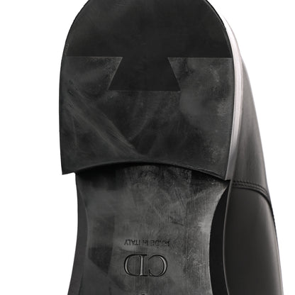 Christian Dior Polished Calfskin Mens Buckle Monk Shoe 44 Black 9 of 10