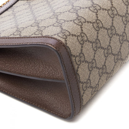 Gucci GG Supreme Monogram Web Medium Ophidia Chain Shoulder Bag Brown 6 of 11
