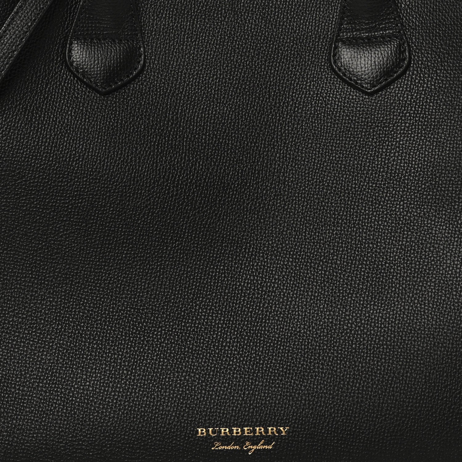 Burberry Grainy Calfskin House Check Large Banner Tote Black 7 of 9