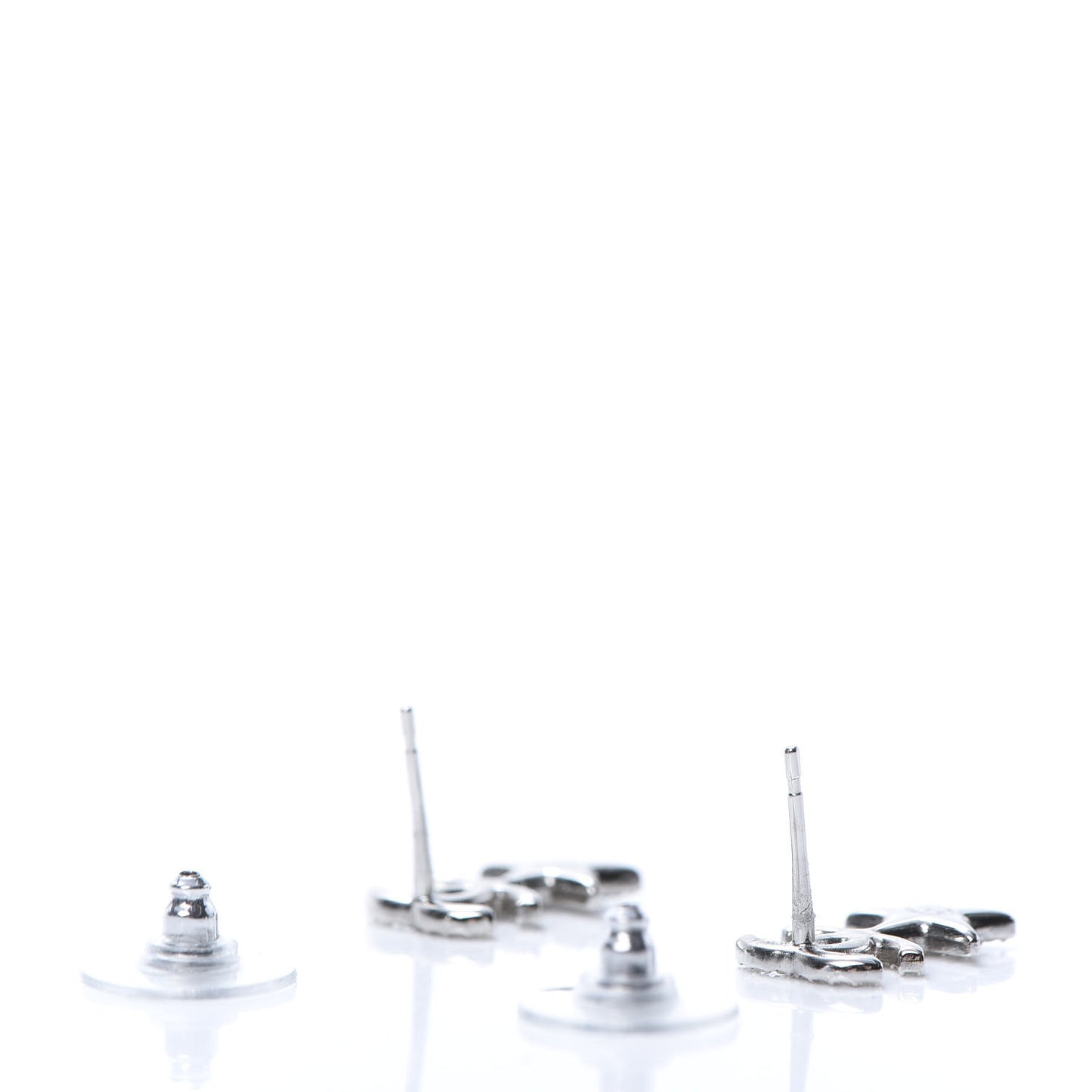 Crystal CC Star Earrings Silver