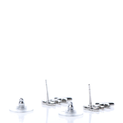 Chanel Crystal CC Star Earrings Silver 3 of 5