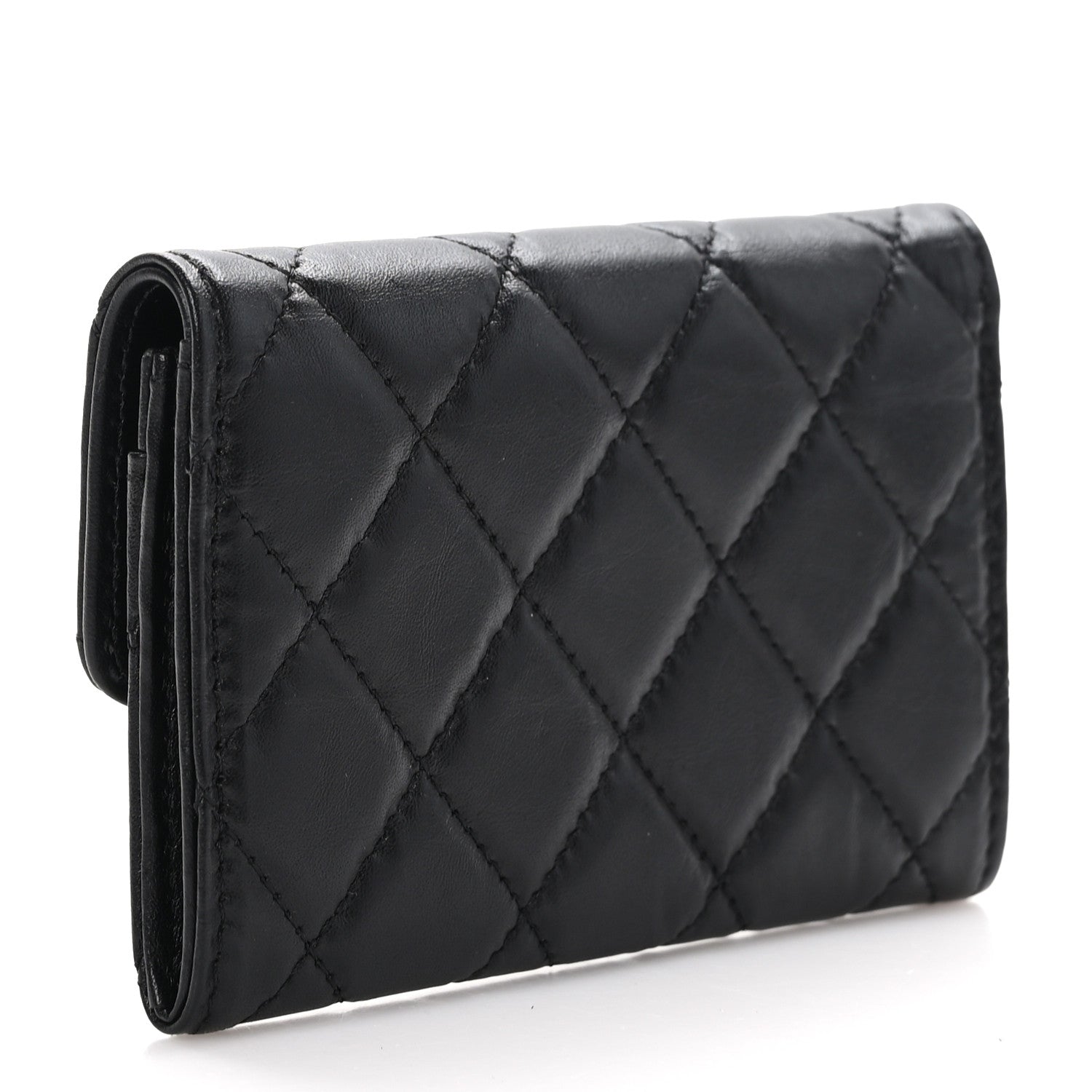 Chanel Aged Calfskin Quilted Reissue Flap Card Holder So Black 3 of 10