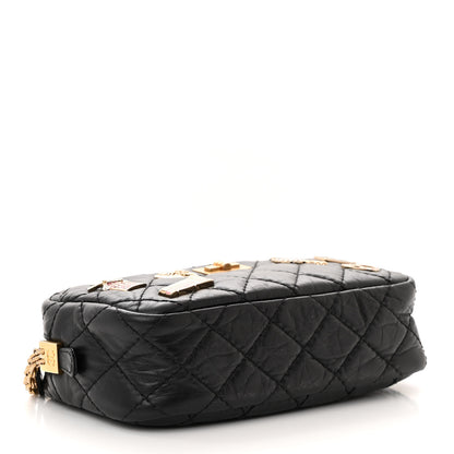 Chanel Aged Calfskin Quilted Mini Lucky Charm Reissue Camera Case Black 4 of 10
