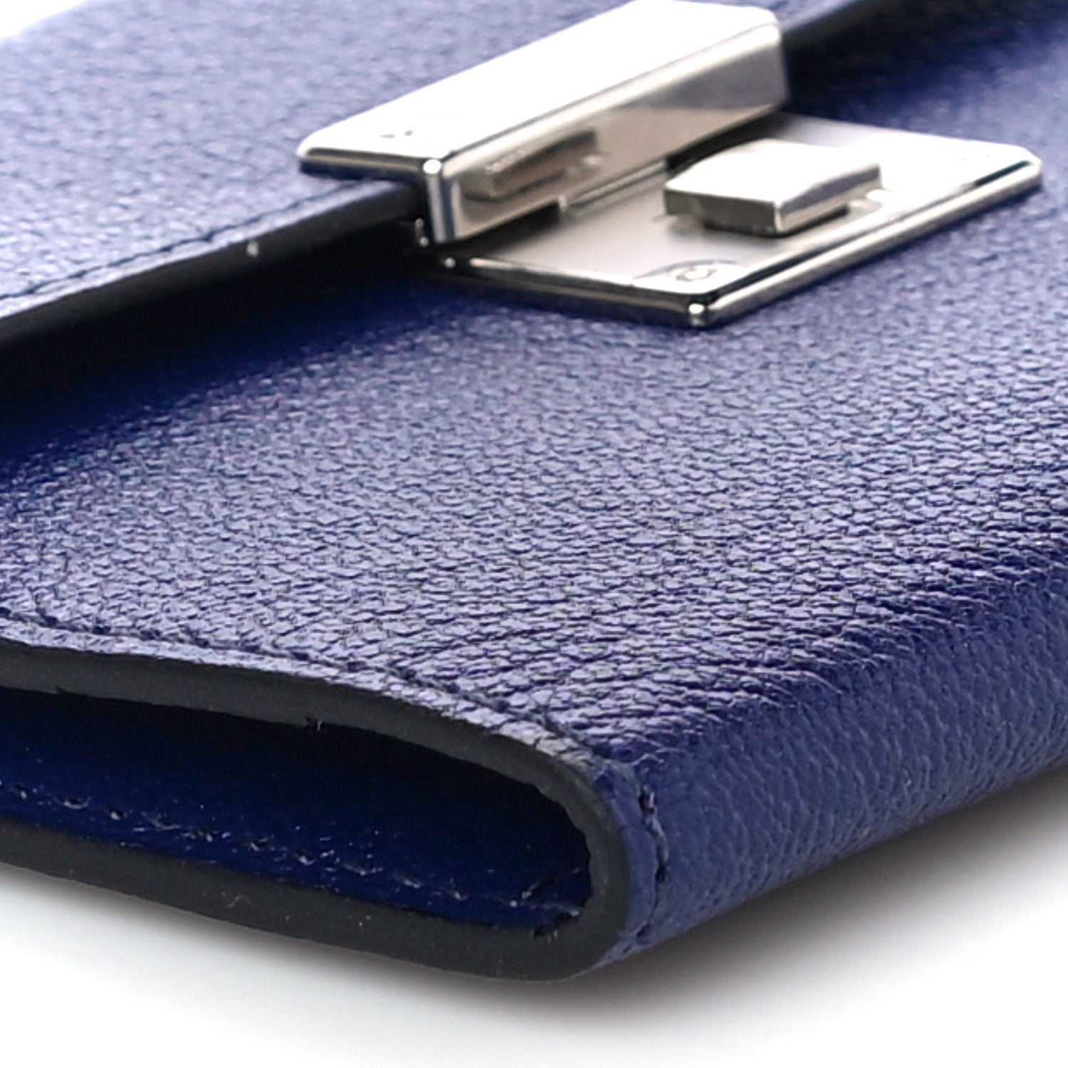 Hermes Chevre Mysore Mini Clic Card Holder Bleu Encre 7 of 8