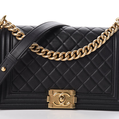 Chanel Caviar Quilted Medium Boy Flap Black 8 of 10