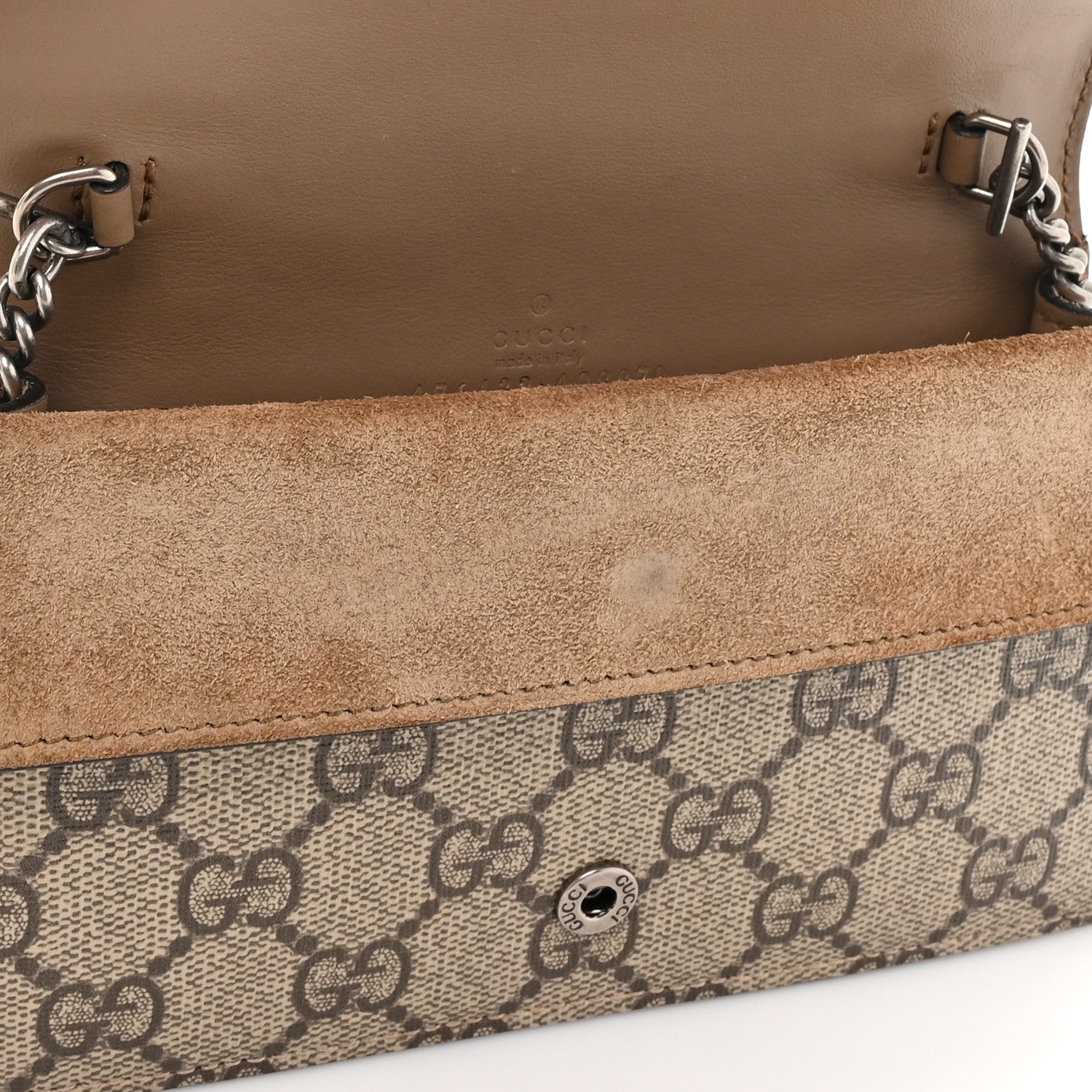 Gucci GG Supreme Monogram Super Mini Dionysus Shoulder Bag Taupe 10 of 15