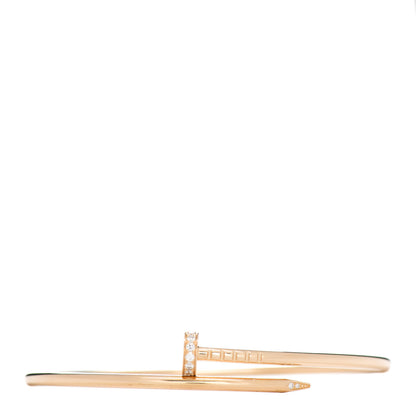 Cartier 18K Yellow Gold Diamond Small Juste Un Clou Bracelet 18 1 of 5