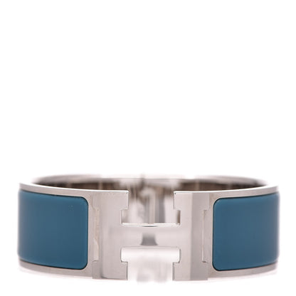 Hermes Enamel Wide Clic Clac H Bracelet PM Petrole 1 of 5