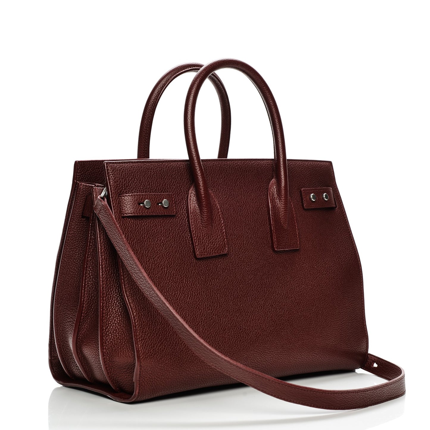 Grained Calfskin Small Supple Sac De Jour Dark Pallisandre