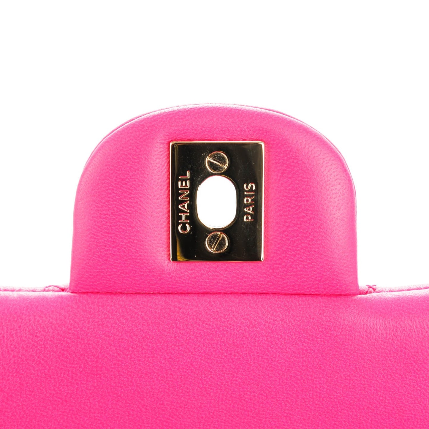 Lambskin Quilted Mini Square Flap Fuchsia