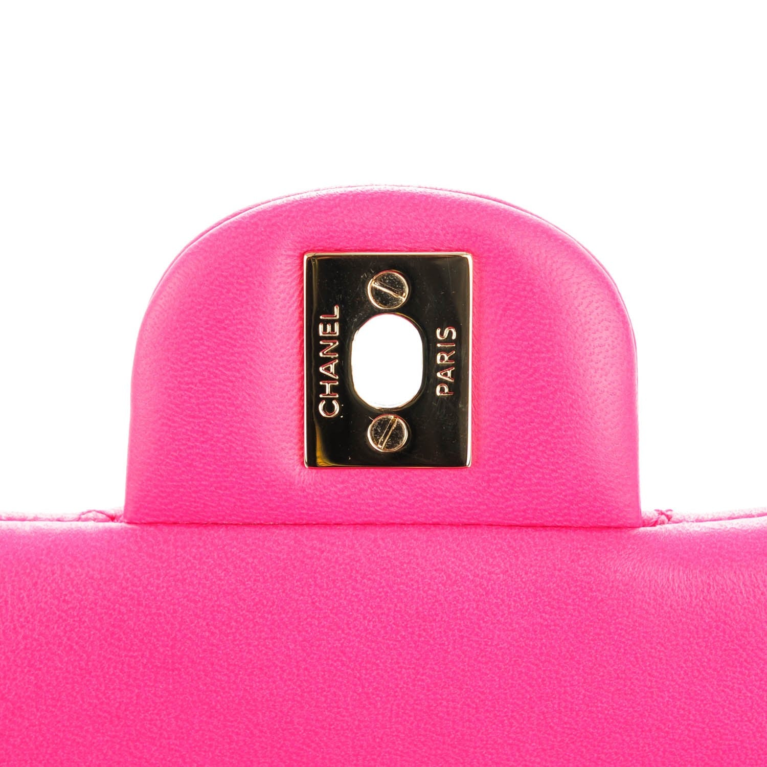 Chanel Lambskin Quilted Mini Square Flap Fuchsia 6 of 8