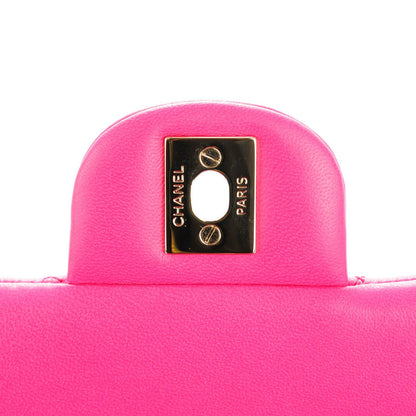 Chanel Lambskin Quilted Mini Square Flap Fuchsia 6 of 8
