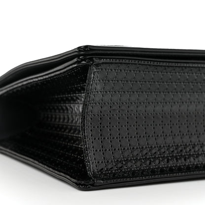 Christian Dior Metallic Patent Micro-Cannage Medium Diorama Flap Bag Graphite 10 of 11