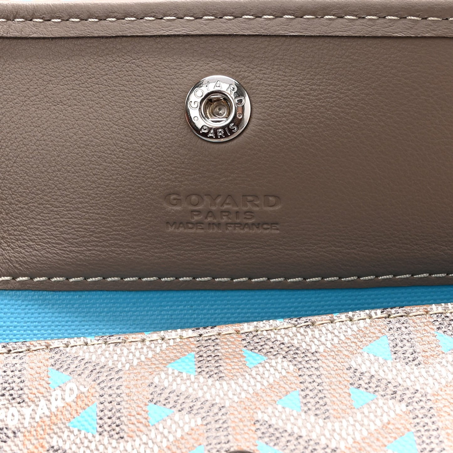Goyardine Saint Louis Claire Voie GM Grege Turquoise
