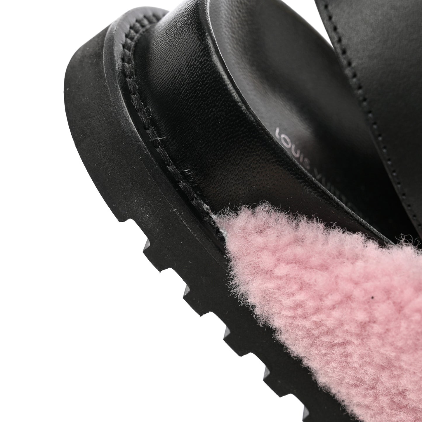Shearling Paseo Sandals 38.5 Pink