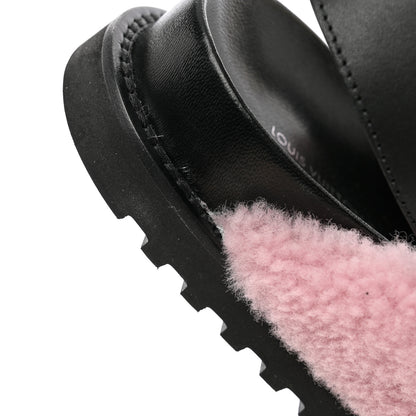 Louis Vuitton Shearling Paseo Sandals 38.5 Pink 8 of 15