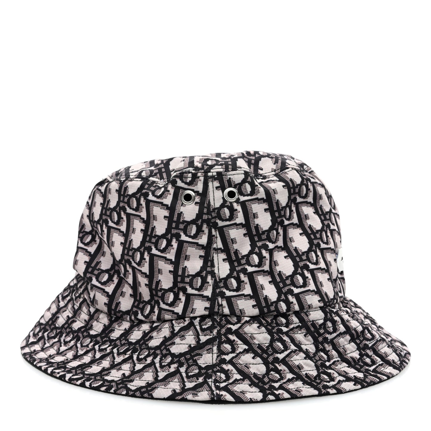 Polyester Cotton Oblique Teddy-D Brim Bucket Hat 58 Black