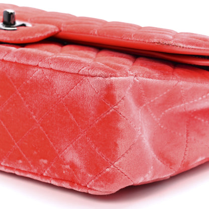 Chanel Velvet Quilted Medium Double Flap Coral 12 of 12
