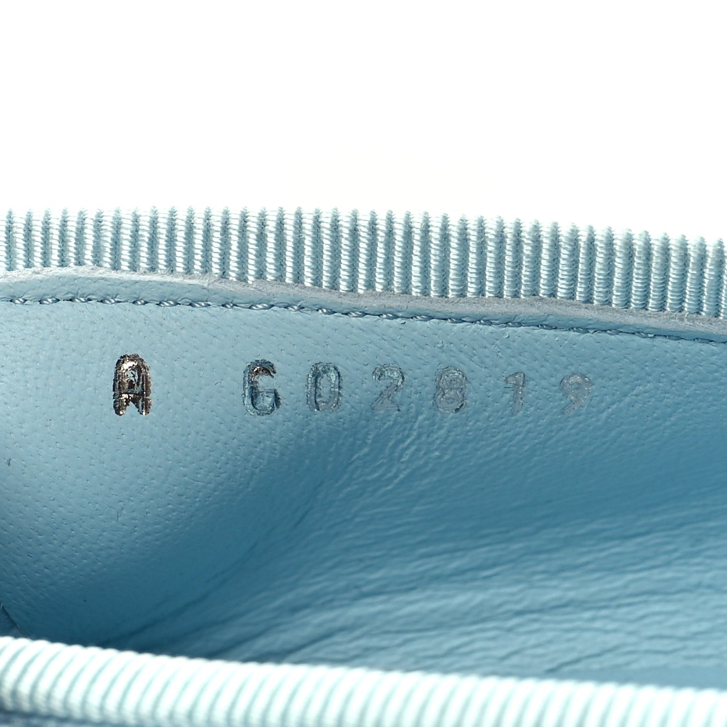 Lambskin Grosgrain Cap Toe CC Ballerina Flats 37.5 Light Blue Black