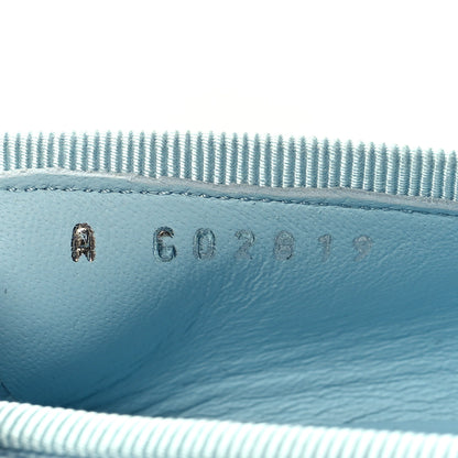 Chanel Lambskin Grosgrain Cap Toe CC Ballerina Flats 37.5 Light Blue Black 6 of 9