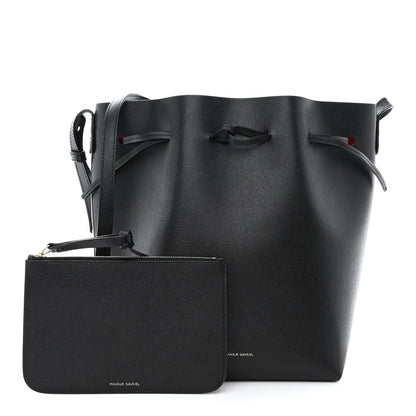 Mansur Gavriel Saffiano Bucket Bag Black Flamma 1 of 14