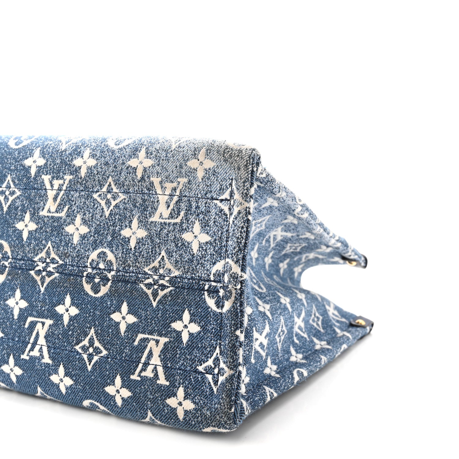Louis Vuitton Monogram Jacquard Denim Onthego MM Bleu 9 of 9