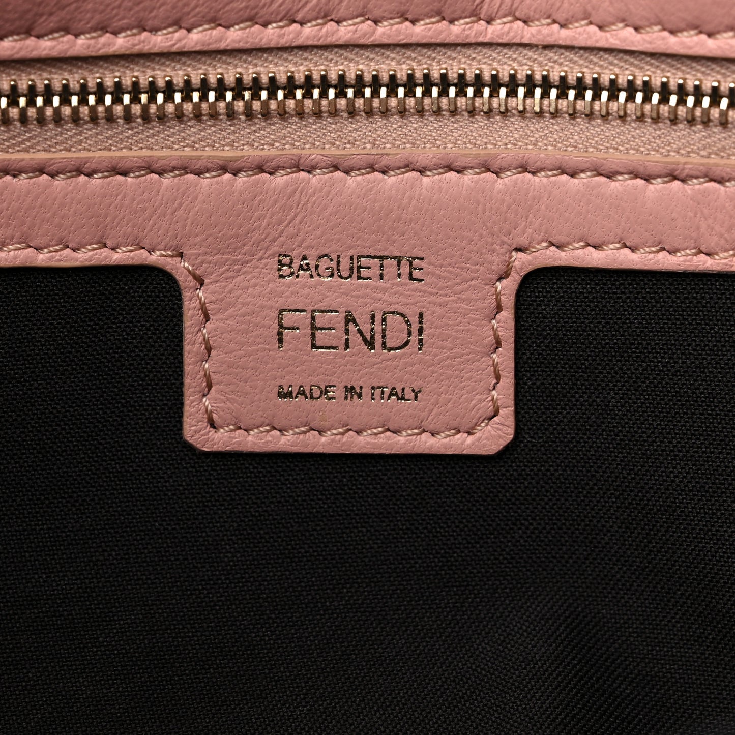 Nappa FF 1974 Embossed Baguette Rosa Bourbon