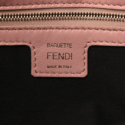 Fendi Nappa FF 1974 Embossed Baguette Rosa Bourbon 6 of 13