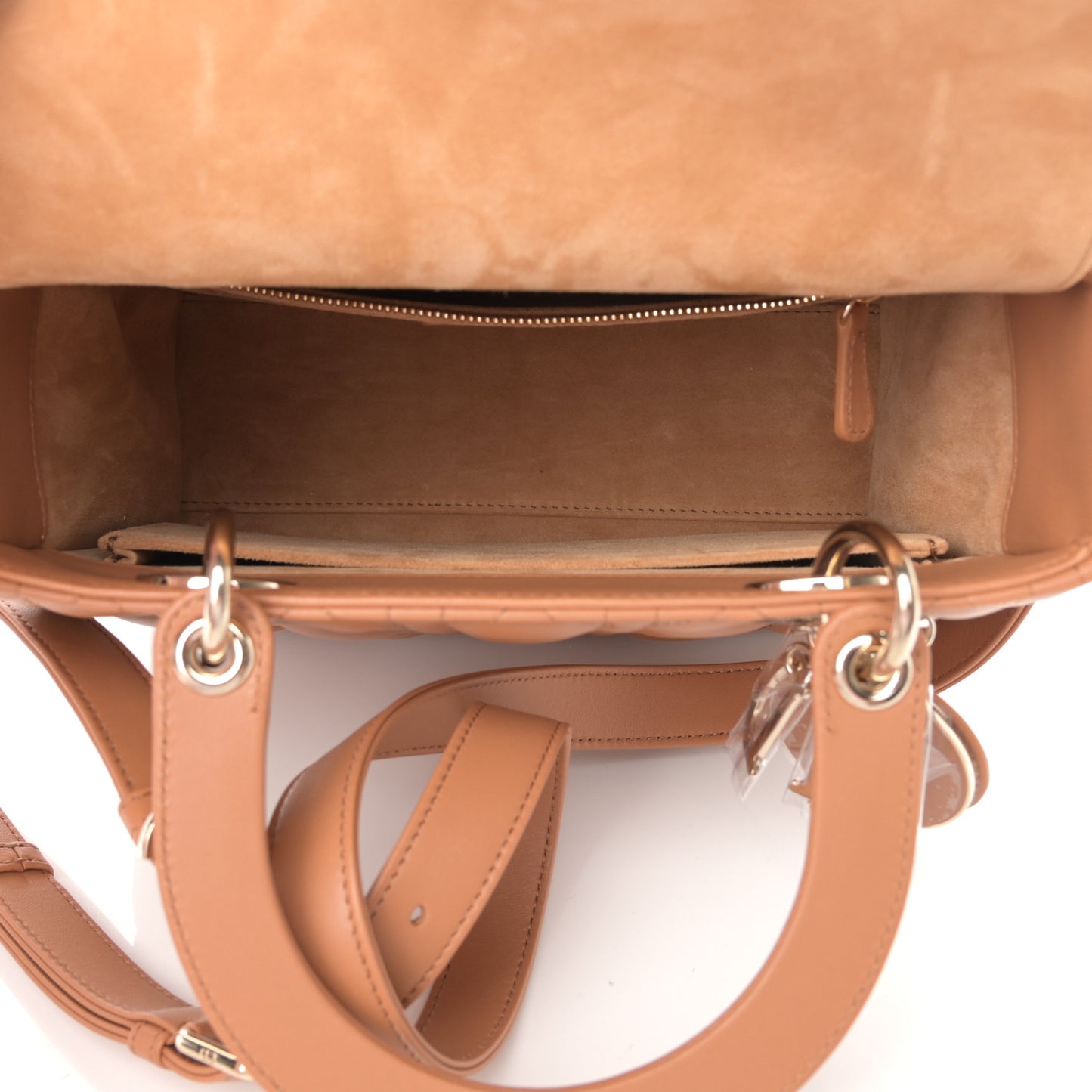 Lambskin Cannage Medium Lady Dior Amber