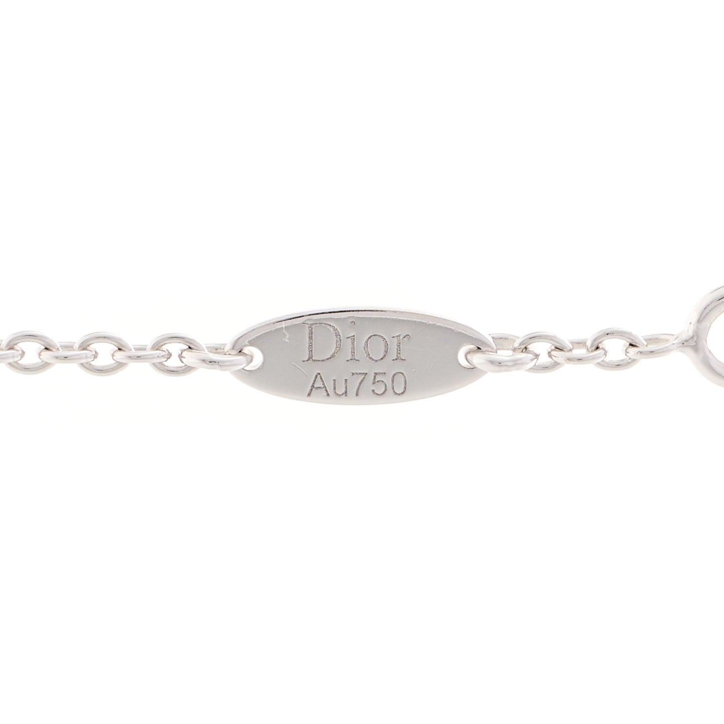 18K White Gold Diamond Mother of Pearl Rose Des Vents Necklace