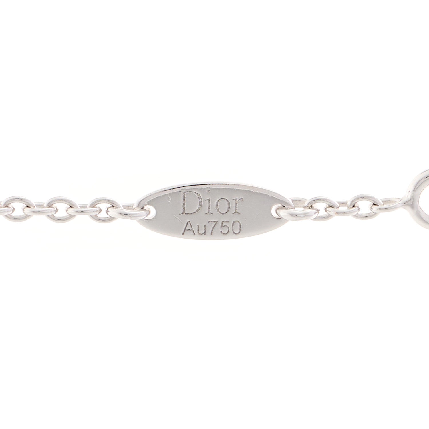 Christian Dior 18K White Gold Diamond Mother of Pearl Rose Des Vents Necklace 5 of 6