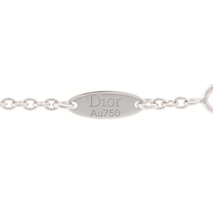 Christian Dior 18K White Gold Diamond Mother of Pearl Rose Des Vents Necklace 5 of 6