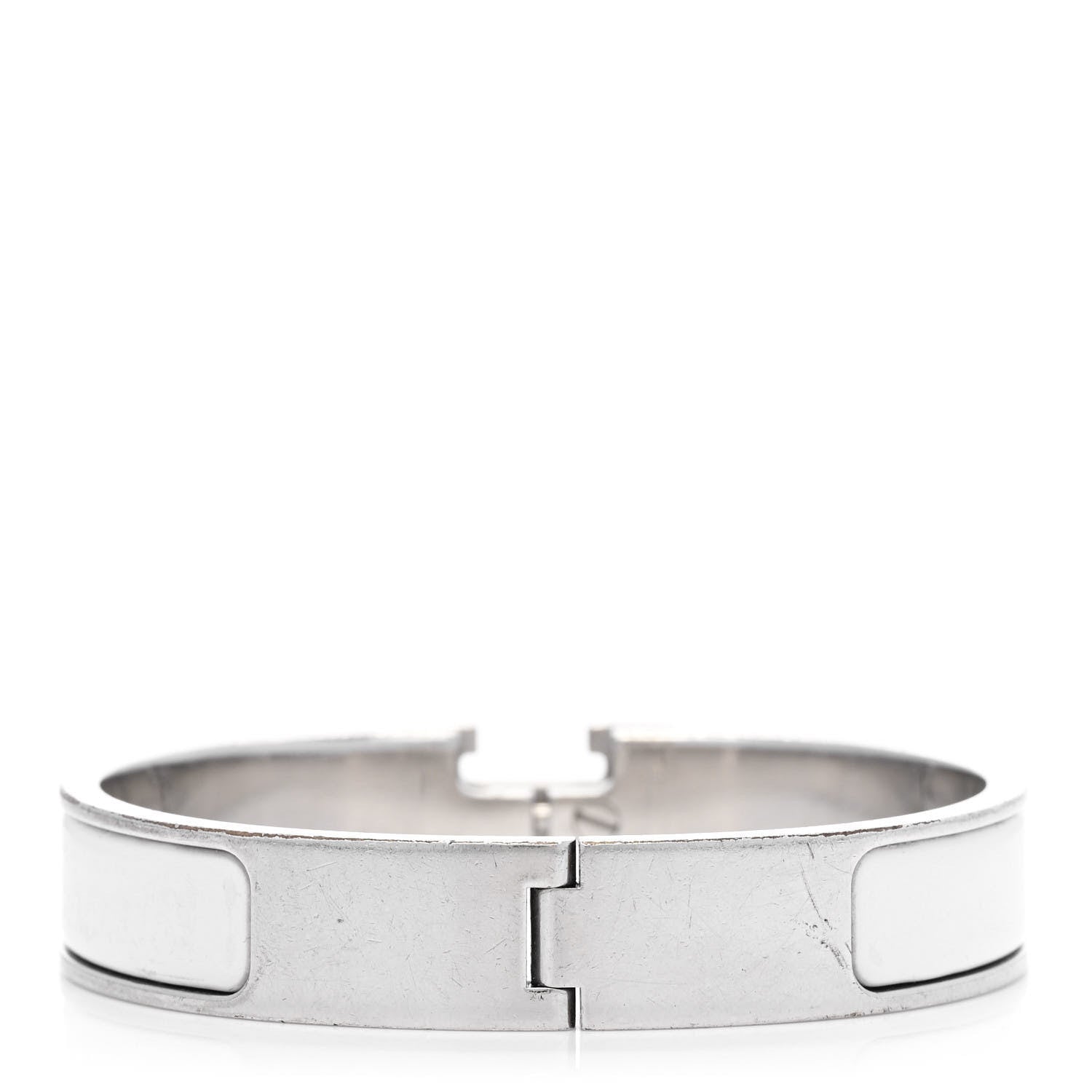 Hermes Enamel Narrow Clic Clac H Bracelet PM White 3 of 5