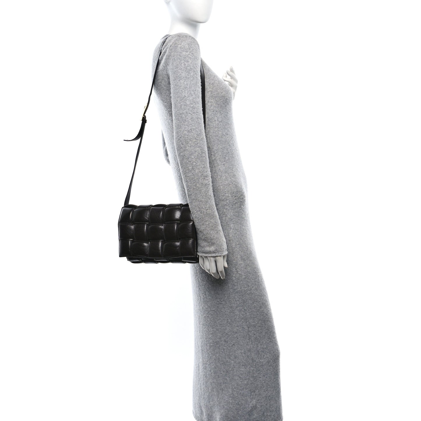 Paper Calfskin Maxi Intreccio Padded Cassette Crossbody Bag Fondant