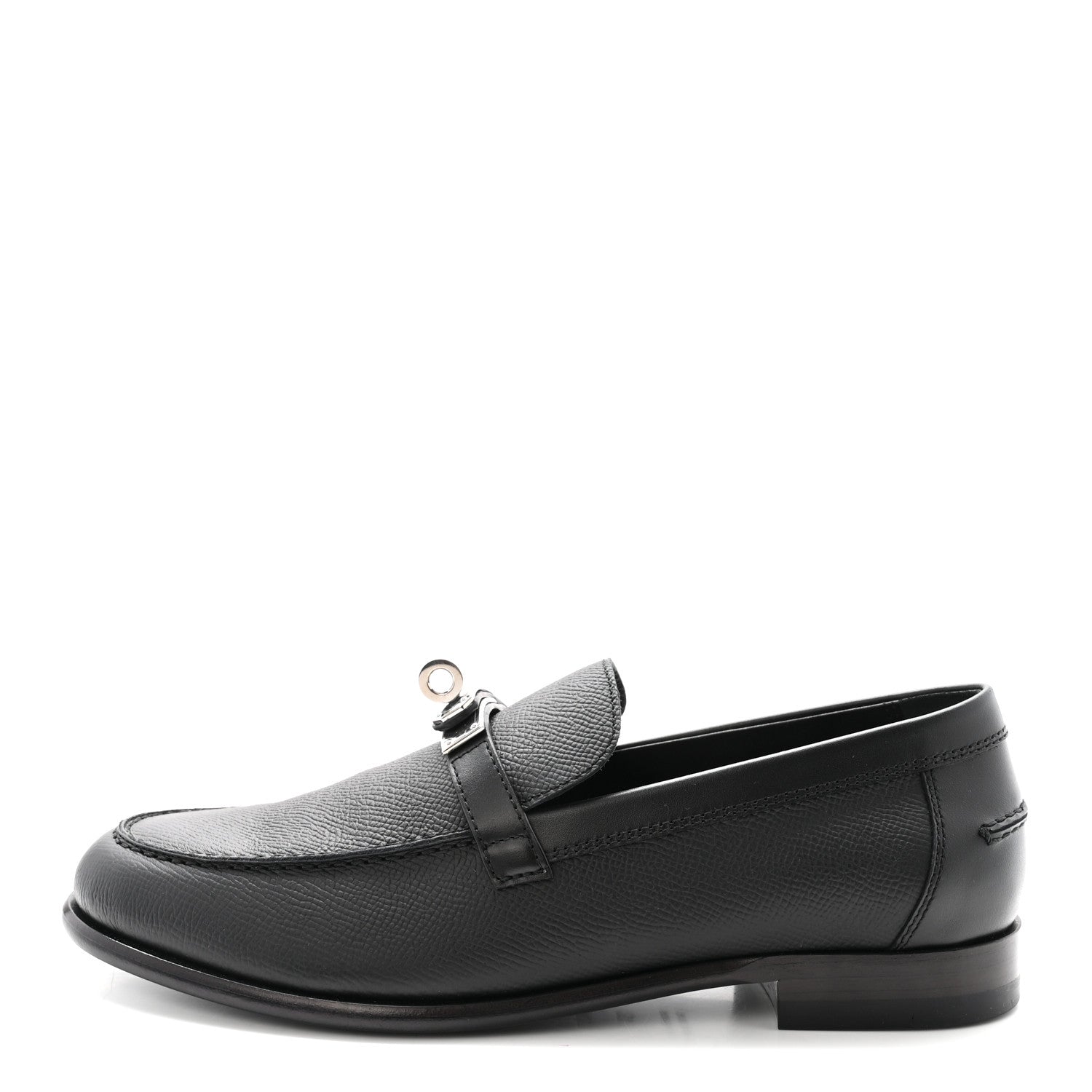 Hermes Epsom Womens Destin Loafer 37 Black 1 of 10