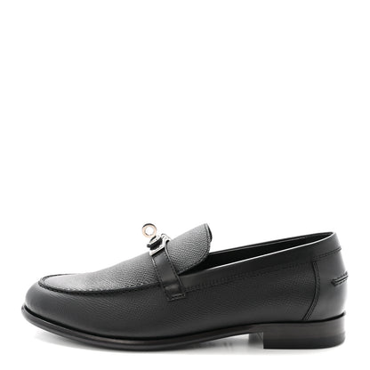 Hermes Epsom Womens Destin Loafer 37 Black 1 of 10