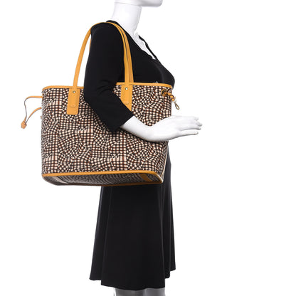 MCM Visetos Medium Liz Reversible Shopper Tote Cognac Yellow 2 of 15