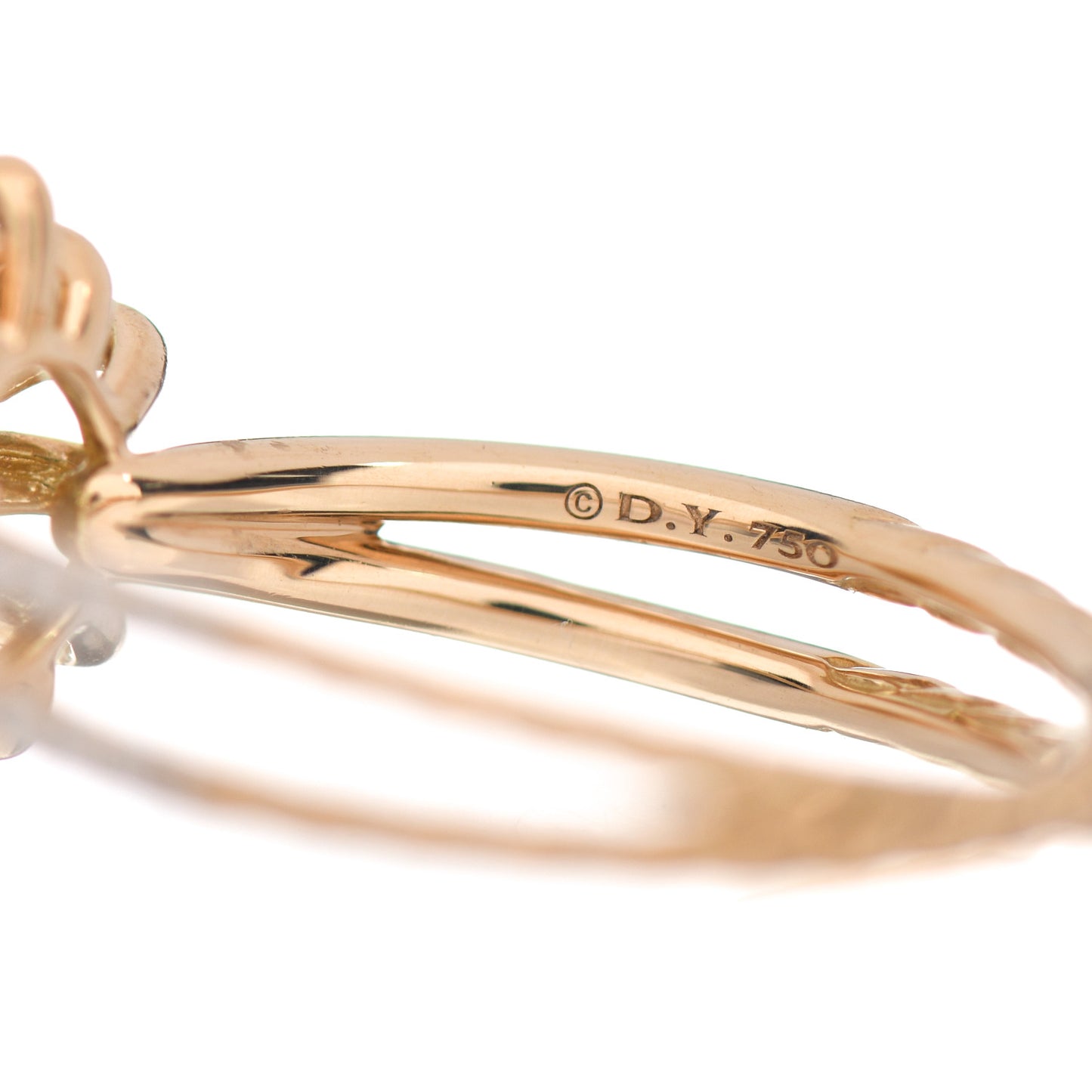 18K Yellow Gold Diamond Starburst Ring 54 6.75