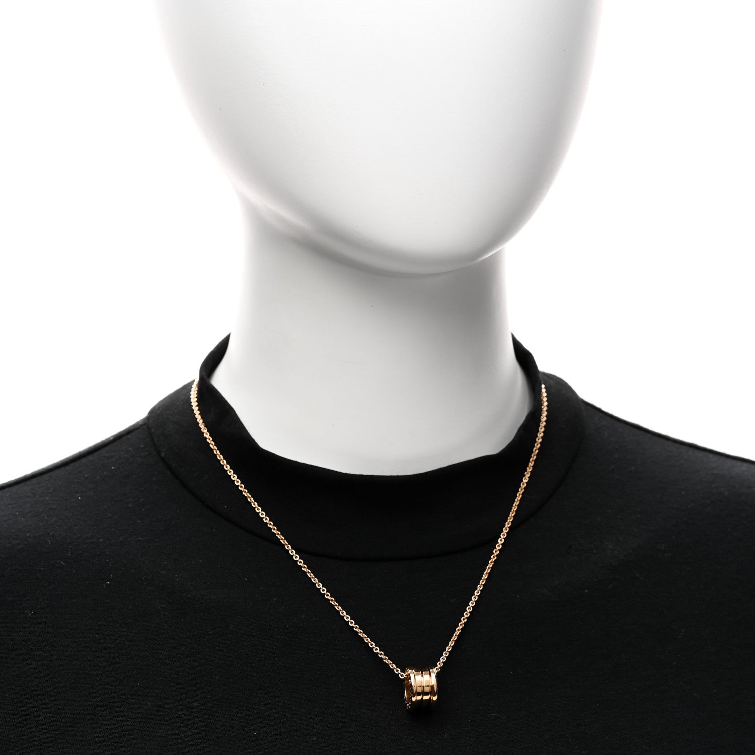 Bulgari 18K Rose Gold B.Zero1 Pendant Necklace 2 of 5