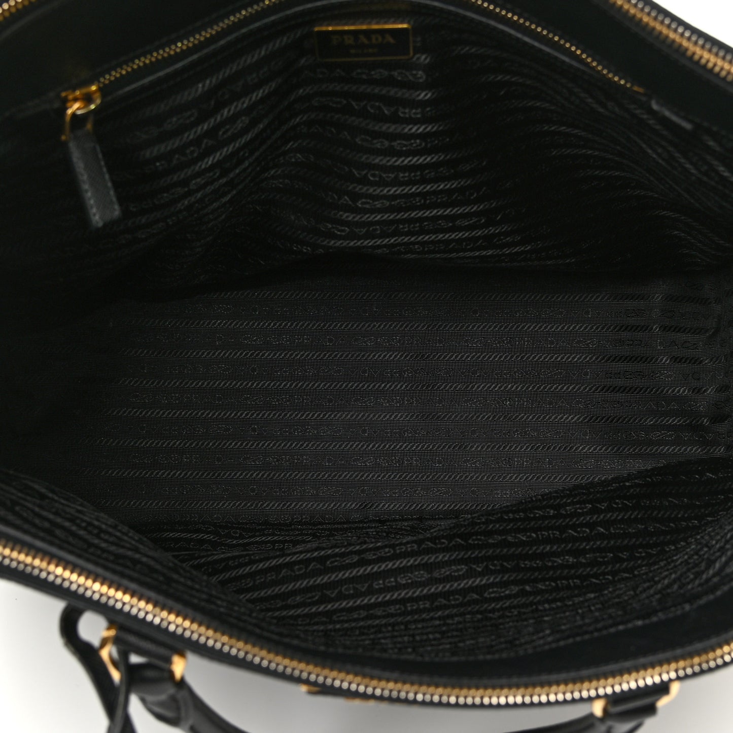 Saffiano Large Galleria Double Zip Tote Black