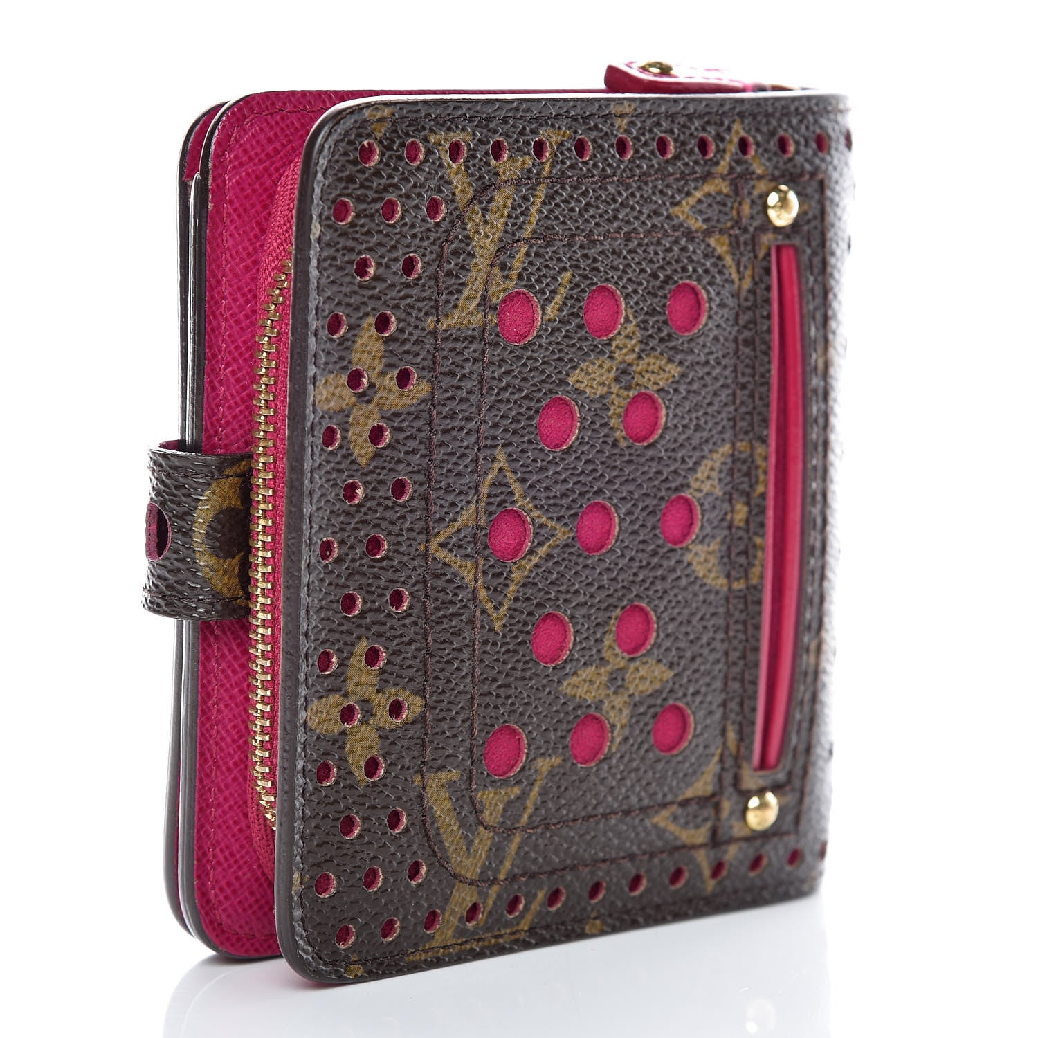 Louis Vuitton Monogram Perforated Compact Zipped Wallet Fuchsia 3 of 8