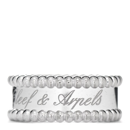 Van Cleef & Arpels 18K White Gold Perlee Signature Ring 49 4.75 3 of 5