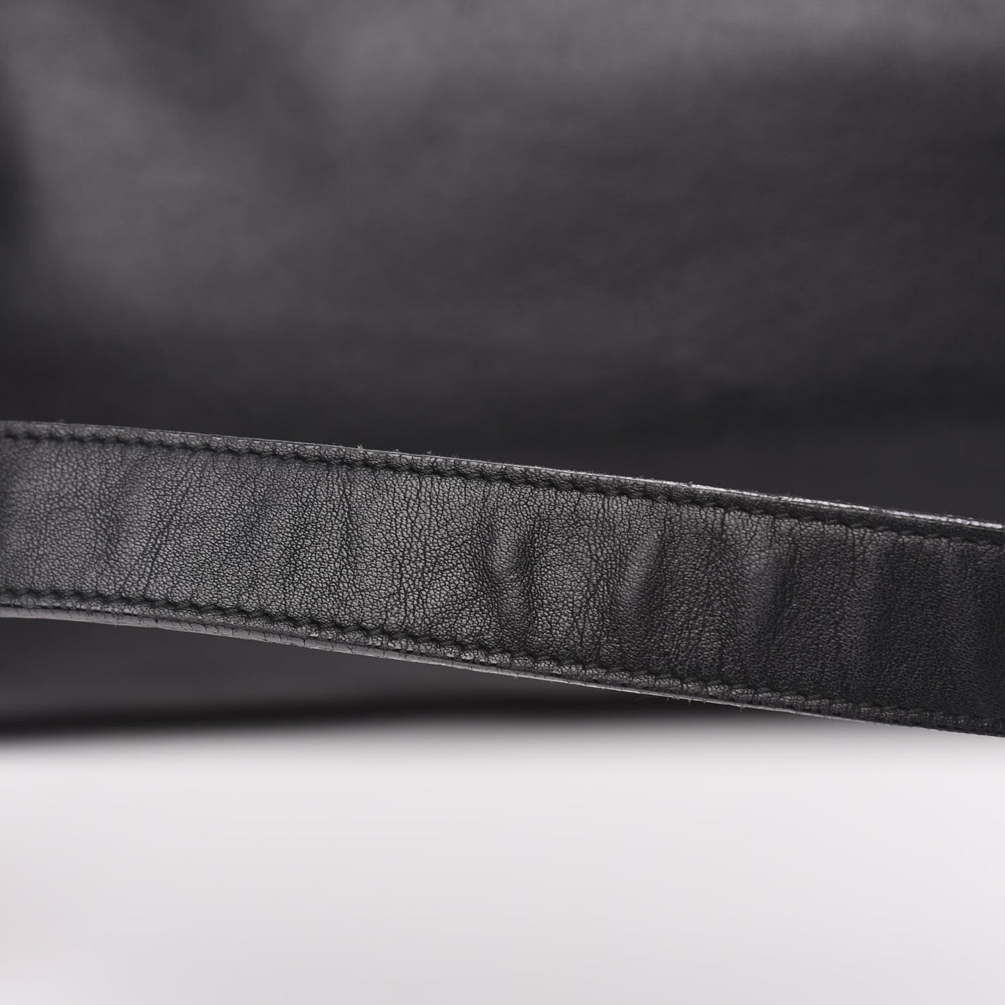 Calfskin Miss Sleek Shoulder Bag Black