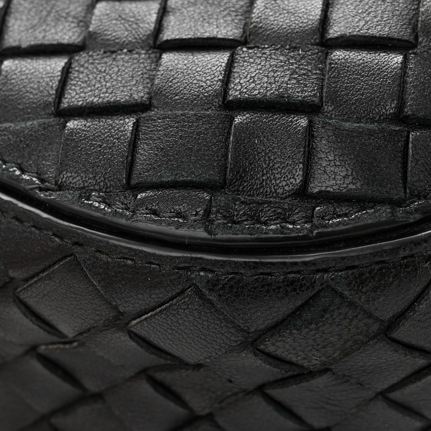 BOTTEGA VENETA Nappa Intrecciato Small Loop Ebano